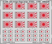 Eduard 53208 IJN ensign flags large STEEL 1/350