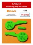 Omask 748106 LAGG-3 wheel bay plugs (for Zvezda) 1/48