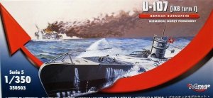 Mirage Hobby 350503 U-107 (IXB turm I) NIEMIECKI OKRĘT PODWODNY 1:350