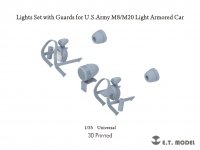 E.T. Model P35-288 Lights Set with Guards for U.S.Army M8/M20 Light Armored Car 1/35