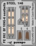 Eduard FE892 Bf 109G-6 seatbelts STEEL TAMIYA 1/48