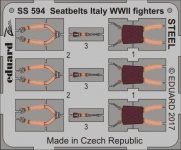 Eduard SS594 Seatbelts Italy WWII fighters STEEL 1/72