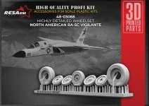 RESArm 72-03068 RA-5C VIGILANTE - Wheels under load (3D resin printing) 1/72