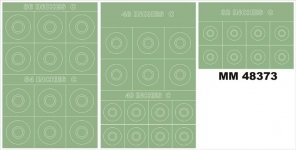 Montex MM48373 RAF ROUNDELS TYPE C 56,54,48,40,32 Inches 1/48