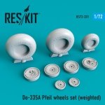RESKIT RS72-0331 DO-335А PFEIL WHEELS SET (WEIGHTED) 1/72