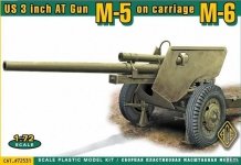 ACE 72531 US 3 inch AT Gun M5 on carriage M6 (later version) 1:72