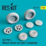 RESKIT RS32-0335 F4F/FM-2 WILDCAT WHEELS SET TYPE 2 (WEIGHTED) 1/32