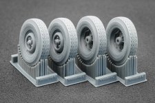 ScaleX WM 35010C ZU 23-2 Ordinary and sagged wheel set (for Trumpeter) 1/35