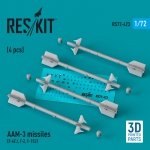 RESKIT RS72-0423 AAM-3 missiles (4 pcs) (3D Printed) 1/72