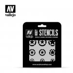 Vallejo ST-AIR004 USAF Markings Stencil  1/32, 1/48, 1/72