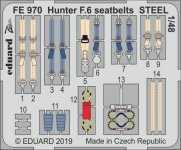 Eduard FE970 Hunter F.6 seatbelts STEEL 1/48 AIRFIX