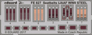 Eduard FE827 Seatbelts IJAAF WWII STEEL 1/48