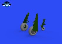 Eduard 648988 P-51B / C wheels cross tread EDUARD 1/48