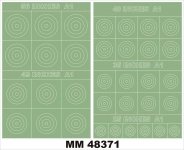 Montex MM48371 RAF ROUNDELS TYPE A1 56,49,40,35,25 Inches 1/48