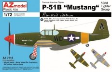 AZmodel AZ7515 P-51B Mustang 52nd FG 1/72