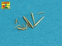 Aber 1:700L-34 Set of Barrels for Narvic classe destroyers type 1936A: 150mm x 5; 37mm x 8; 37mm(M42) x 10; 1/700