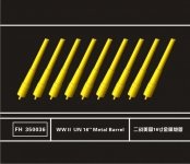 Flyhawk FH350036 WWII USN 16 Metal Barrels (9 Pcs.) 1/350