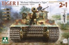 Takom 2201 Tiger I Late Production w/zimmerit Normandy 1944 Sd.Kfz. 181 Pz.Kpfw. VI Ausf. E Michael Wittmann's Tiger(Late/Late Command) 1/35