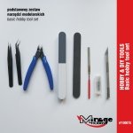 Mirage 100075 Hobby & DIY Basic Tool Set (pliers, tweezers, knife, files, box)