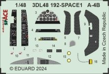 Eduard 3DL48192 A-4B SPACE HOBBY 2000, HASEGAWA 1/48