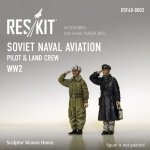 RESKIT RSF48-0003 Soviet Naval Aviation pilot & land crew (WW2) 1/48