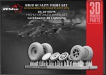 RESArm 48-03076 P-38 LIGHTNING - Wheels under load (3D resin printing) 1/48