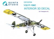 Quinta Studio QD32094 Fi 156C 3D-Printed & coloured Interior on decal paper (Hasegawa) 1/32