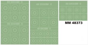 Montex MM48373 RAF ROUNDELS TYPE C 56,54,48,40,32 Inches 1/48