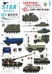 Star Decals 35-C1114 Lebanese Tanks & AFVs 7 1/35