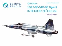 Quinta Studio QD32086 F-5E-3/RF-5E 3D-Printed coloured Interior on decal paper (for KittyHawk kit) 1/32