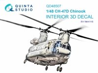 Quinta Studio QD48507 CH-47D 3D-Printed coloured Interior on decal paper (Italeri) 1/48