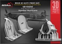 RESArm 48-04041 HAWKER HURRICANE pilot's seat (3D resin printing) 1/48