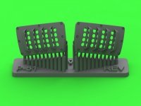 Master AM-32-140 P-51 Mustang - pokrywa wlotu powietrza do gaźnika - typ z żaluzjami dla RAF - wersja A (do modelu Revell) 1/32