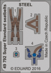 Eduard 49792 Super Etendard seatbelts STEEL  KITTY HAWK 1/48