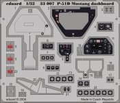 Eduard 33007 P-51D dashboard  HASEGAWA 1/32