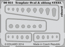 Eduard 00031 Template ovals & oblong STEEL
