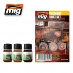 AMMO of Mig Jimenez 7400 PIGMENT RUST SET