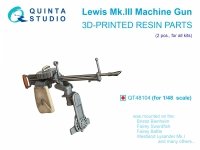 Quinta Studio QT48104 Lewis Mk.III Machine gun, 2 pcs (all kits)  1/48