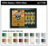 Vallejo Model Air WWII Alied 16 Color Set (71180)