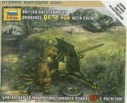 Zvezda 6169 British QF 2pdr AT Gun w/ Crew (1:72)
