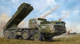 Trumpeter 01020 Russian 9A52-2 Smerch M multiple rocket launcher of RSZO 9k58 Smerch MRLS