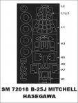 Montex SM72018 B-25J Mitchell HASEGAWA
