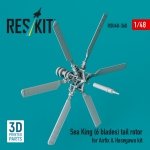 RESKIT RSU48-0360 Sea King (6 blades) tail rotor for Airfix & Hasegawa kit (3D printed) 1/48