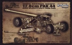 Great Wall Hobby L3526 WWII German Krupp 12.8cm Pak 44 1/35