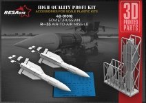 RESArm 48-01018 R-33 - air-to-air missile (WITH DECAL) (3D resin printing) 1/48