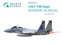 Quinta Studio QD48213 F-15B 3D-Printed & coloured Interior on decal paper (GWH) 1/48