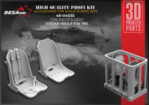 RESArm 48-04035 Fw 190 pilot seat (3D resin printing) 1/48