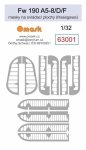 Omask 63001 Fw 190 A5-8 / D / F masks for control surfaces (for Hasegawa) 1/32