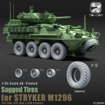 Zimi Model Toucan TC3D044 3D Printed Sagged Tires for Stryker M1296 (for Zimi Model / AFV Club and RFM Kits) 1/35
