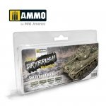 Ammo of Mig 7301 DRYBRUSH SET GREEN COLORS 4x40ml